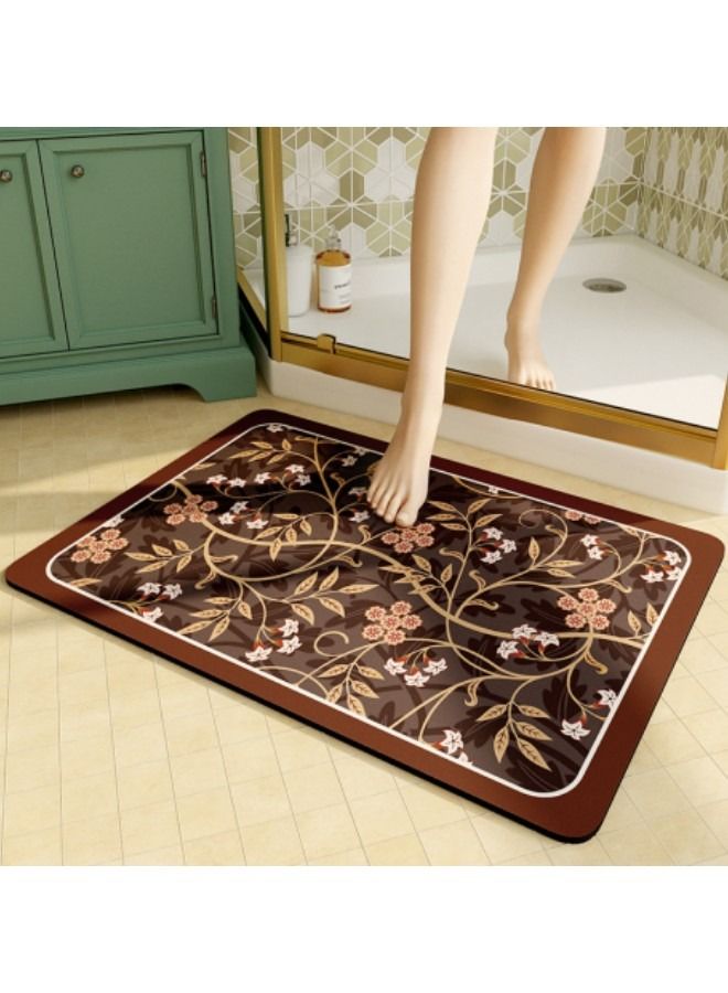 GGEROU Diatom Bath Mats,Anti-Slip Bathroom Floor Mats and Quick Dry Bath Rug 40x60cm - Image 1