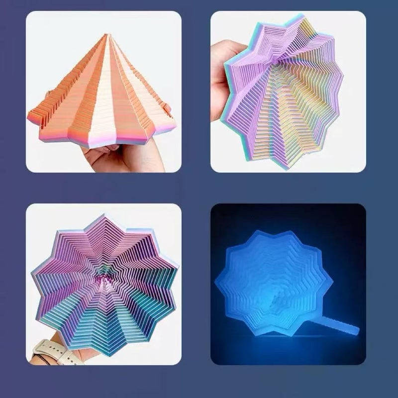 general 12cm 3D Printed Decagonal Radish Tower Finger Stress Relief Spiral Toy for Children - Image 3