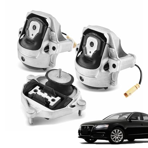Generic 3PCS Engine Motor Trans Mount Set Compatible with Audi A4 2009-2012, A4 Quattro 2009-2016, A5 2010-2012, A5 Quattro 2008-2009 & 2013-2017 Replace# 8K0199381C 8R0199381E - Image 1