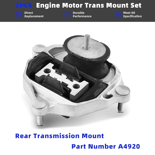 Generic 3PCS Engine Motor Trans Mount Set Compatible with Audi A4 2009-2012, A4 Quattro 2009-2016, A5 2010-2012, A5 Quattro 2008-2009 & 2013-2017 Replace# 8K0199381C 8R0199381E - Image 4