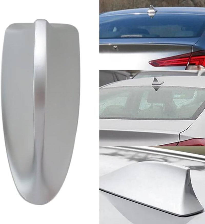 Medium weight Premium Silver Universal Shark Fin Roof Antenna Cover AM/FM Antenna Upgrade for Hyundai Sonata Hybrid SEL Sedan 4-Door 2.0L 1999CC l4 Full Hybrid EV-Gas (FHEV) DOHC Naturally Aspirated 2020 General standard crafted - Image 3