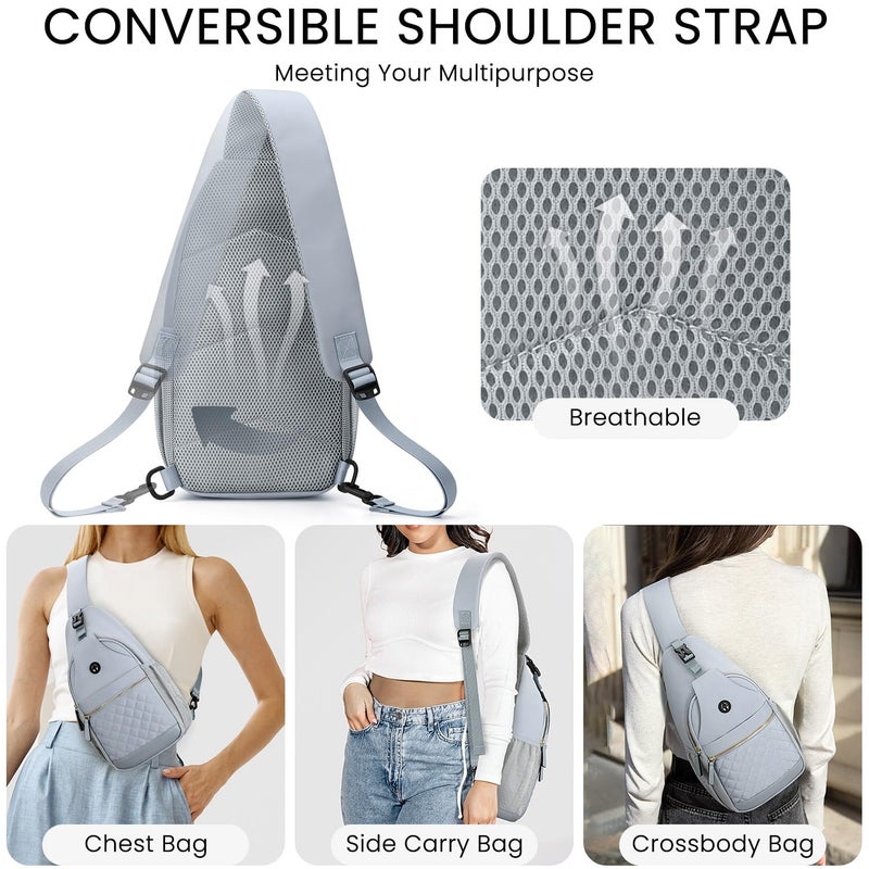Vankor Small Crossbody Purses Bags for Women Men Travel, Chest Sling Bag Women Casual Cross Body Bag for Woman Sling Backpack Blue - Image 4