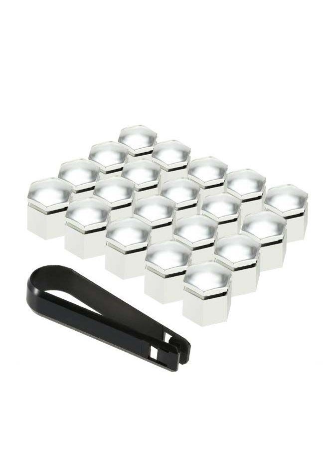NIBEMINENT 20-Piece Car Wheel Nut Bolt Set With Clip 