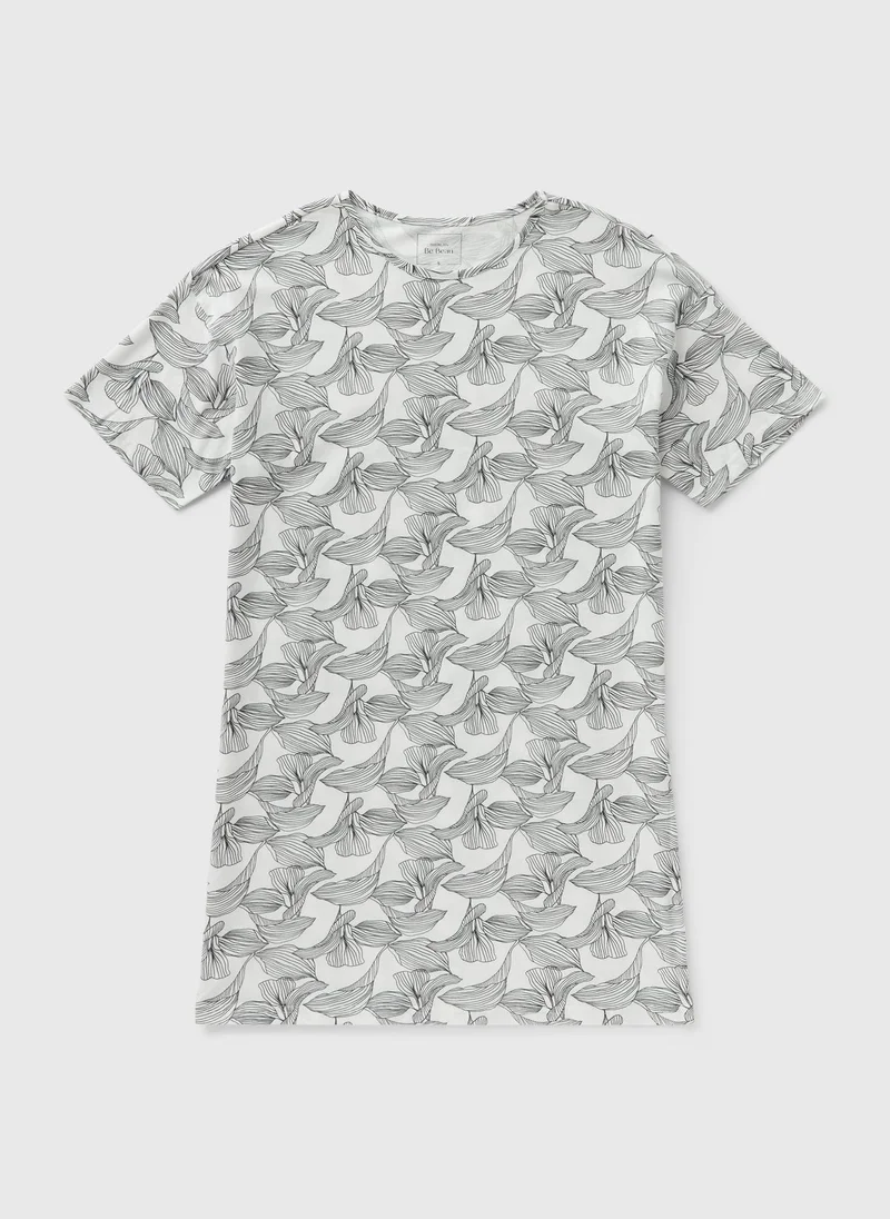 Matalan Black Mono Leaf Nightie