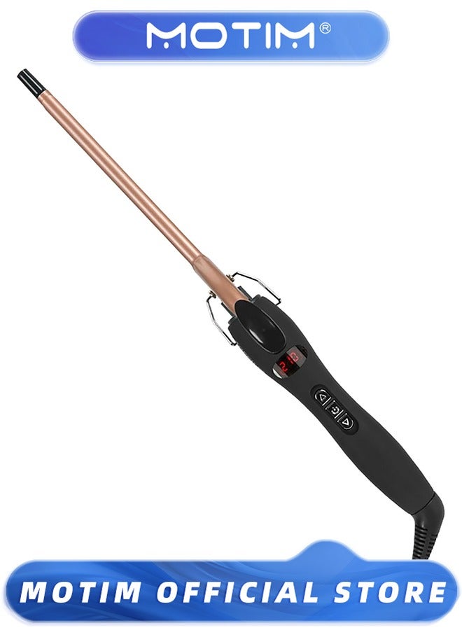 موتيم عصا تجعيد رفيعة 9 مم مكواة تجعيد صغيرة ، عصا تجعيد برميل صغيرة للشعر القصير الطويل - Image 1