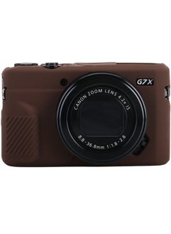 Yisau G7X Mark II Case G7X Mark III + Microfiber Cloth, Silicone Case Ultra-Thin Lightweight Rubber Soft Silicone Case Bag Cover for Canon PowerShot G7X (Coffeee)  - Image 1