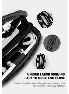 Lenyes Unisex Handbag Gadget Organizer Pouch Multi Pockets Durable Premium Waterproof Clutch Casual Bag for Business Daily Use Mini Handbag 5 Compartment Storage Model LB518  - Image 4