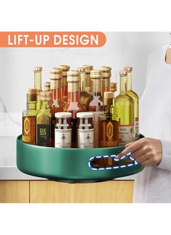 Arabest Lazy Susan Turntable Organizer Rotating Spice Rack - 12 inch Metal Lazy Susan Rack for Cabinet, Kitchen Organizers and Storage for Counter Refrigerator Pantry Cupboard, Green  - Image 3