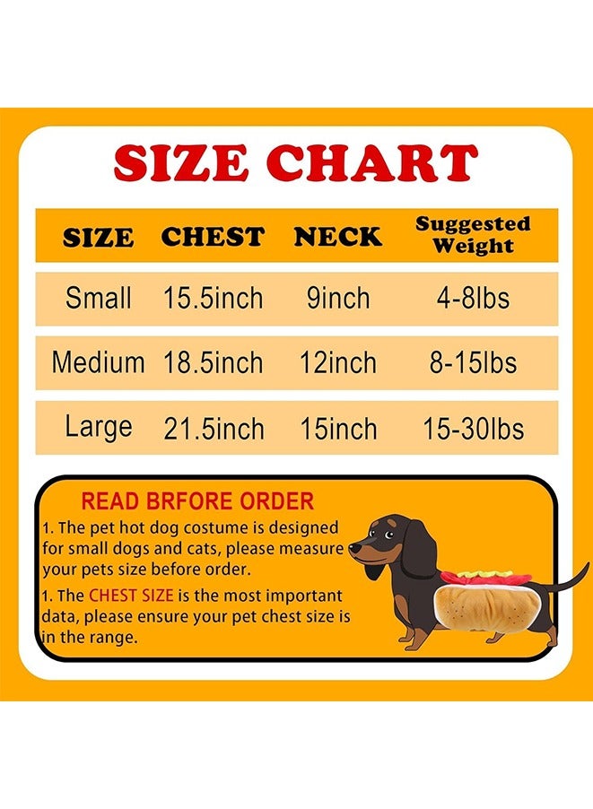 Dog Hot Dog Costume, Dog Halloween Costumes, Pet Hot Dog Costume, Funny Dog Costumes for Dogs Cats Pets - Image 3