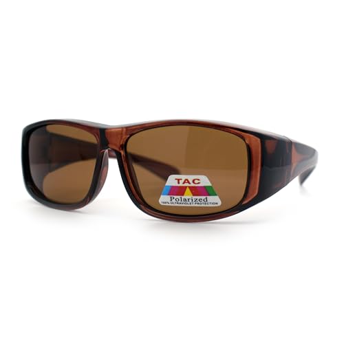 SA106 Toddler/Small Kids Polarized Anti-glare 48mm Fit Over OTG Sunglasses Brown - Image 5