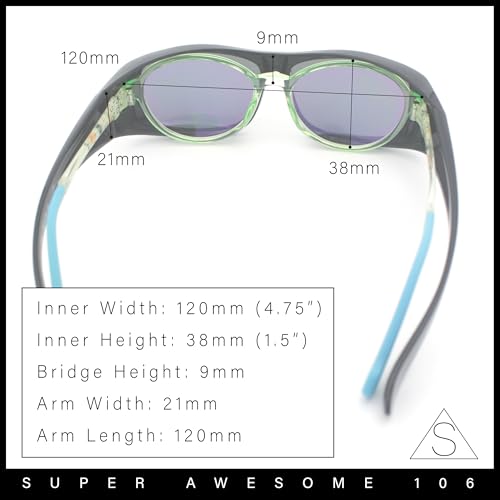 SA106 Toddler/Small Kids Polarized Anti-glare 48mm Fit Over OTG Sunglasses Brown - Image 3