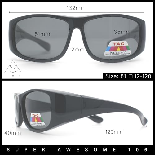 SA106 Toddler/Small Kids Polarized Anti-glare 48mm Fit Over OTG Sunglasses Brown - Image 4