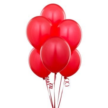 Tiger 50013 Metallic Plain Large Balloon Red Pack of 50