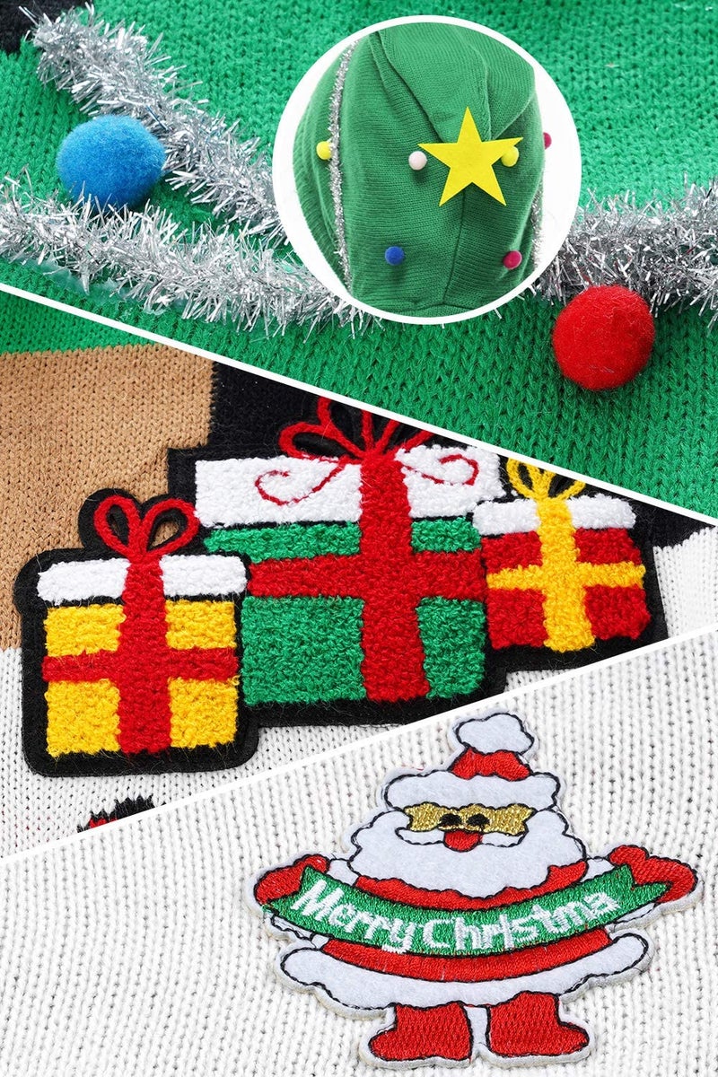 U LOOK UGLY TODAY Women Ugly Christmas Hoodie for Adult Men`s Unisex Xmas Hooded Sweater Pullover for Party Festive A Season Star was Born Large - Image 4