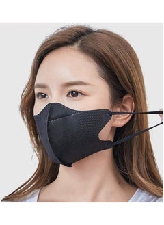 MALPURWALA 3D Protective Face Mask for Adults with Elastic Ear loop (20pcs/box) Classy Black  - Image 1