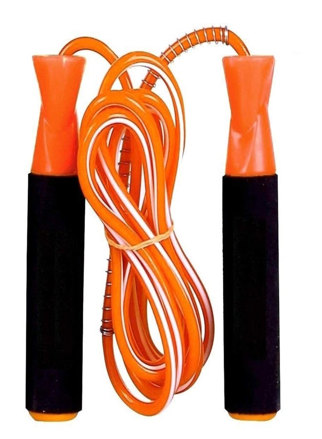إس إكس حبل قفز قياسي SX بمقبض برتقالي مريح من مادة PVC لتخفيف الوزن/الإحماء/النادي الرياضي/الرياضة واللياقة البدنية. - Image 1