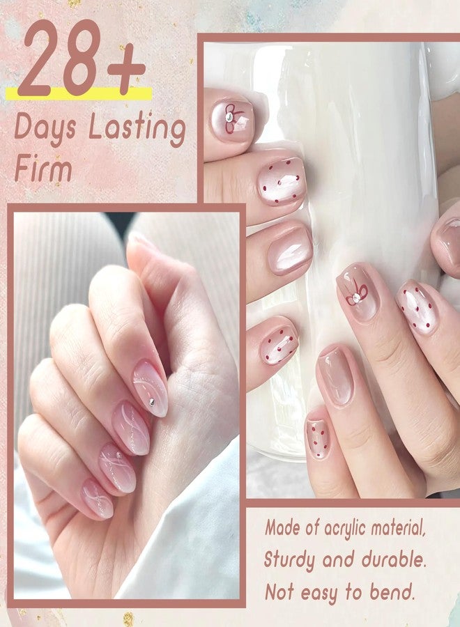 ELLEWIN Nail Tips Clear False Nails Full Cover for Acrylic Nails Kit Pre-Shape for Salon Home DIY Gifts transparent-480pcs - Image 2