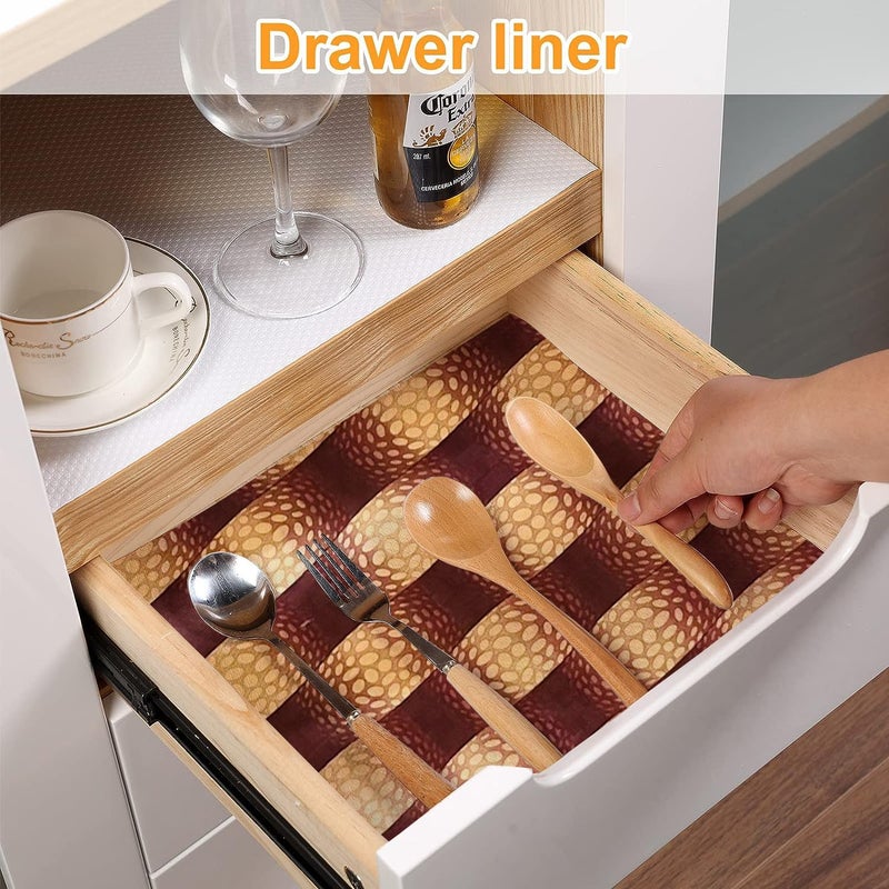 Vocal Store Anti-Slip Kitchen Cabinet Drawer Shelf Mat Liner Sheets Textured Multipurpose 5 Meter Roll, Brown - CDOJ9-P32-5M - Image 5