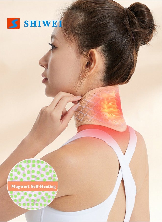 SHIWEI Wormwood Self Heating Neck Brace for Men Women, Adjustable Neck Wrap Protector, Neck Support Neck Warmer Neck Protector for Neck Arthritis Migraine Headaches Shoulders Back Spinal Pain Relief Therapy  - Image 1