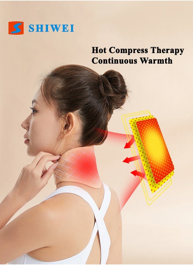 SHIWEI Wormwood Self Heating Neck Brace for Men Women, Adjustable Neck Wrap Protector, Neck Support Neck Warmer Neck Protector for Neck Arthritis Migraine Headaches Shoulders Back Spinal Pain Relief Therapy  - Image 4