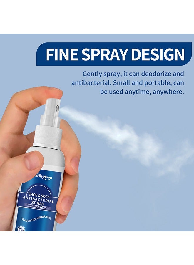 SOUTH MOON Shoe Deodorizer Spray - Natural Shoe Deodorizer Spray Refreshing Foot Spray Odor Remover Muti Purpose Foot Odor for Shoes Sneakers Boots Sandals Shoe Shock Antibacterial Spray Shoe And Socks Freshener  - Image 5