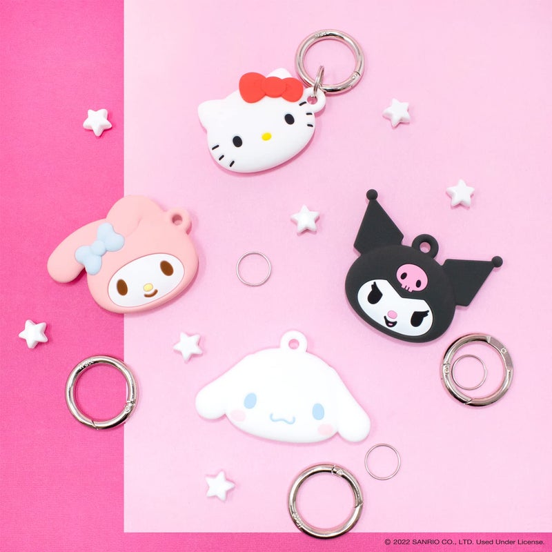 iFace Sanrio Friends Special Edition Silicone Protective Cover [ Compatible with Apple AirTag/AirTag 2][Cute Character Case Holder] [Carabiner Keychain Clip Included] - Cinnamoroll - Image 2