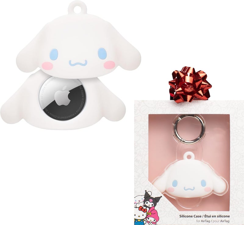 iFace Sanrio Friends Special Edition Silicone Protective Cover [ Compatible with Apple AirTag/AirTag 2][Cute Character Case Holder] [Carabiner Keychain Clip Included] - Cinnamoroll - Image 1