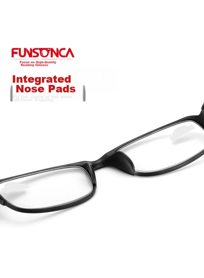 Funsonca Anti-blue Light Ultra-light Imported Material Non-metal Reading Gl For Men And Women, Comfortable, Durable, Non-slip Eyegl, Black, 100 Degrees - Image 5
