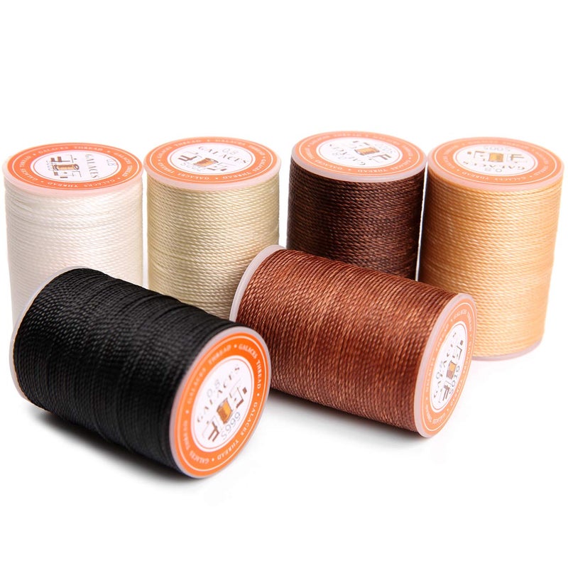 FANDOL Waxed Polyester Cord WaxCoated Strings Waterproof Round Wax Coated Thread for Braided Bracelets DIY Accessories or Leather Sewing Series 3