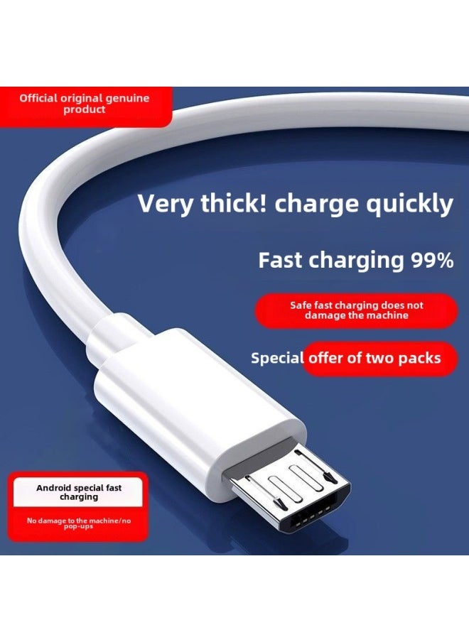 Generic - Android Data Cable Fast Charging For Huawei Mobile Phone Charging OPP0 Millet Vivo Charger 4a Flash Charging Usb Cable-Color:Authentic Android Micro Speed 99%_brand Guarantee: 2-pack 1.5m Two-year Warranty - Image 1