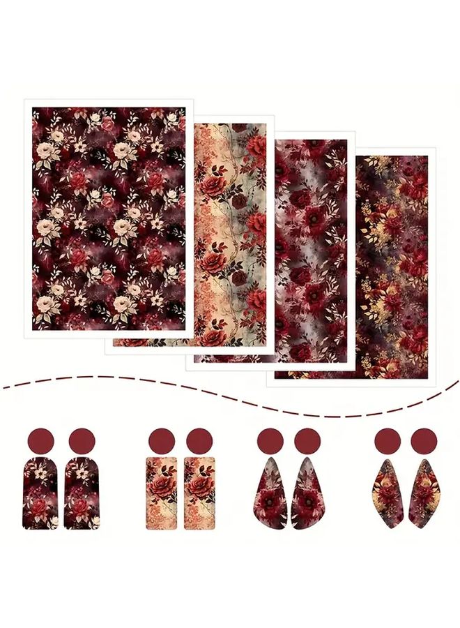 Vintage Rose Clay Water Soluble Transfer Paper Style PY0367 For DIY Jewelry Making - Image 2