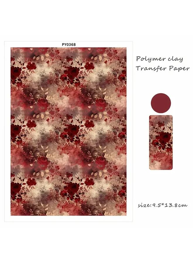 Vintage Rose Clay Water Soluble Transfer Paper Style PY0367 For DIY Jewelry Making - Image 5