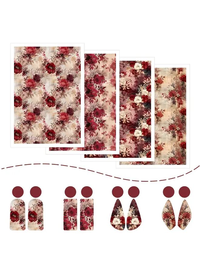 Vintage Rose Clay Water Soluble Transfer Paper Style PY0367 For DIY Jewelry Making - Image 3