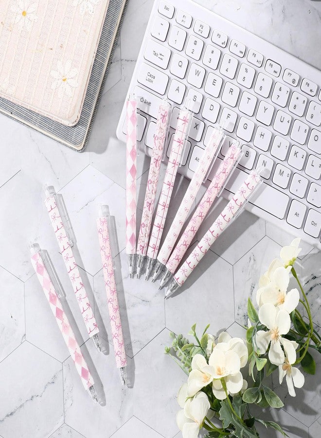 Jetec 60 Pcs Pink Bow Ballpoint Pens Sets Coquette Bow School Supplies for Girls Coquette Aesthetic Retractable Pens Pink Preppy Girly Stuff Cute Back to School Supplies Goodie Bag Fillers for Student - Image 4