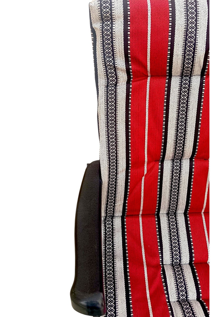 GO2CAMPS Folding Camping Chair with Cusion Premium Quality | Sadu Chair | Beach Chair | Garden Chair | Fishing Chair | Travel Chair | Picnic Chair-Premium Arabic Traditional Sadu Camping Chair – Durable Padded Cotton Cushion Seat with Cozy Armrests – Foldable Majlis Style for Desert Travel, Outdoor Picnics, BBQs & Cultural Gatherings - Image 5