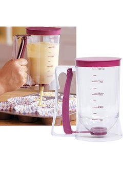 900ML Pancake Batter Dispenser,Handheld Cream Separator Perfect DIY Baking Tool Bakeware Maker with Squeeze Handle Measuring Label for Cupcakes,Muffin Mix,Waffles,Crepes or Any Baked Goods