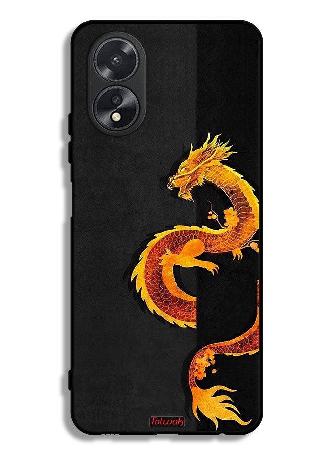 Tolwak Oppo A38 Protective Case Cover Dragon Art - Image 1