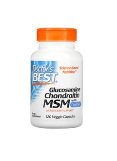 Doctor's Best Glucosamine Chondroitin MSM with OptiMSM 120 Veggie Caps  - Image 1