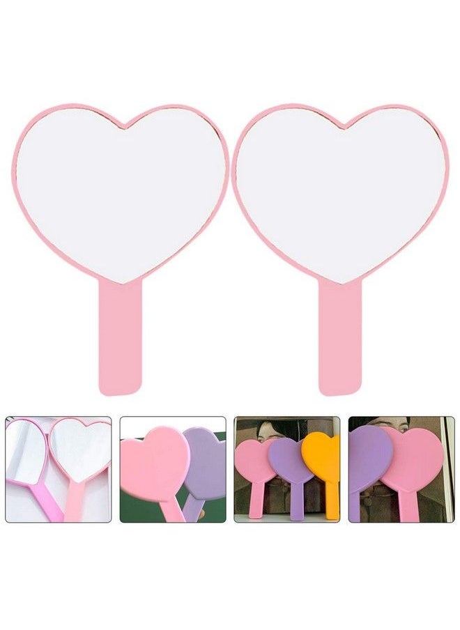 HEALLILY Mens Metal Wallets Vintage Handheld Mirror Foldable Single Sided Makeup Mirror Antique Embossed Flower Hand Holding Mirror For Women Ladies Color Pocket Mirror  - Image 3