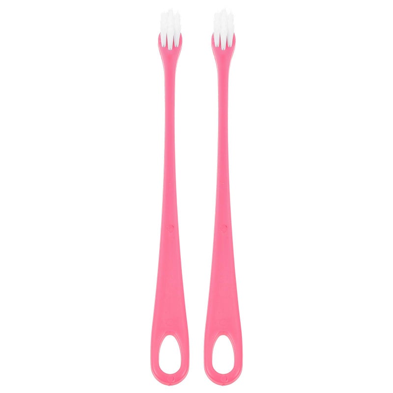 Pet Toothbrush Set 2 Pack Soft Bristle Compact Head For Dogs Cats Oral Care - Image 2