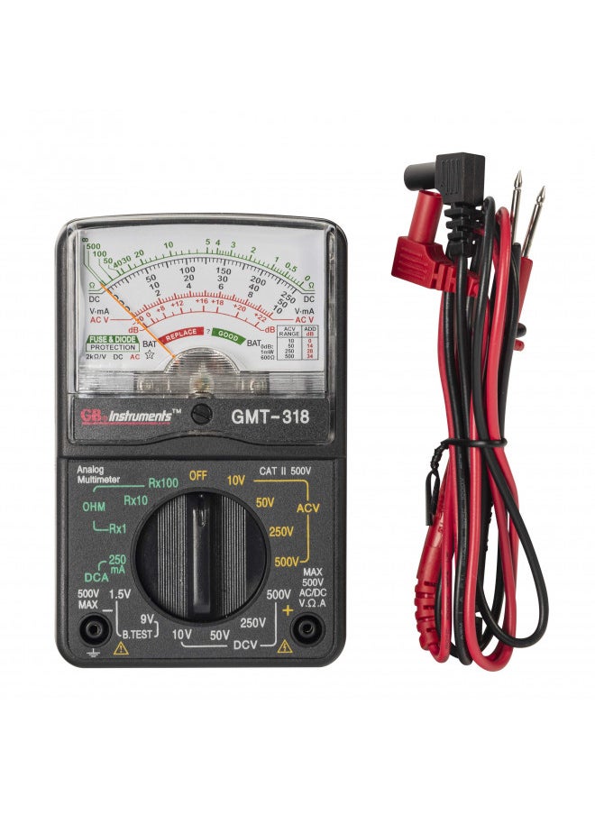 Gardner Bender Gardner Bender GMT-318 Analog Multimeter, 6 Function, 14 Range, AC / DC Volt, 500V  - Image 2