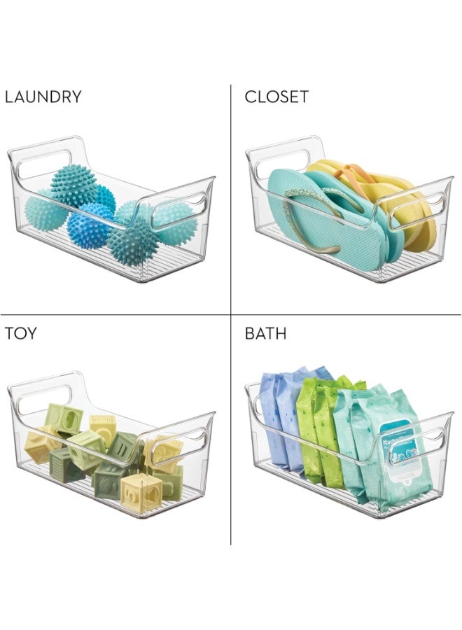 أي ديزاين منظم ثلاجة iDesign Fridge Binz حامل صلصات محمول شفاف، علبة تنظيم بلاستيكية بمقابض لتخزين الصلصات والزجاجات داخل الثلاجة، منظم مطبخ خالي من BPA - Image 3