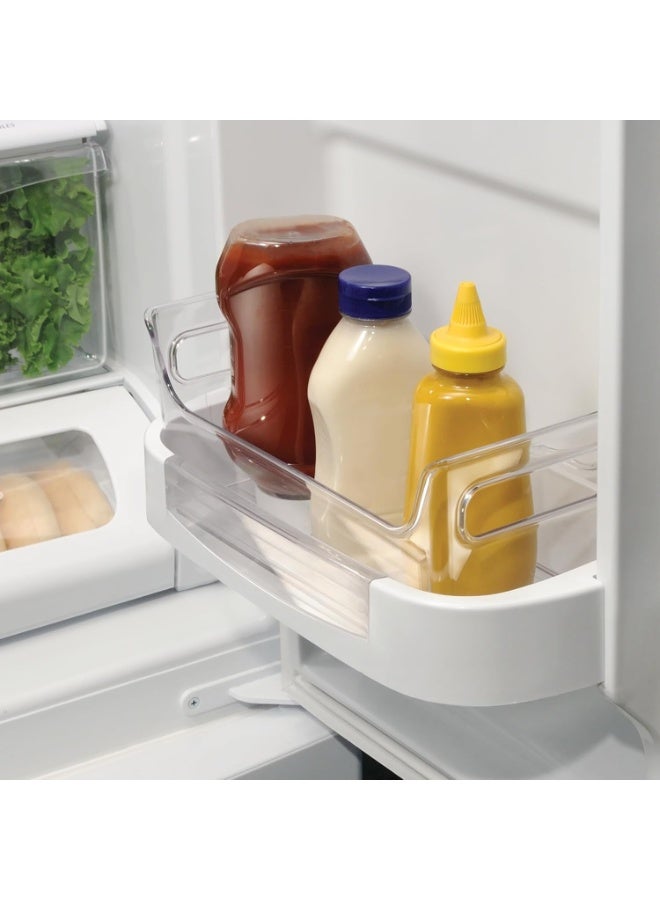 أي ديزاين منظم ثلاجة iDesign Fridge Binz حامل صلصات محمول شفاف، علبة تنظيم بلاستيكية بمقابض لتخزين الصلصات والزجاجات داخل الثلاجة، منظم مطبخ خالي من BPA - Image 5
