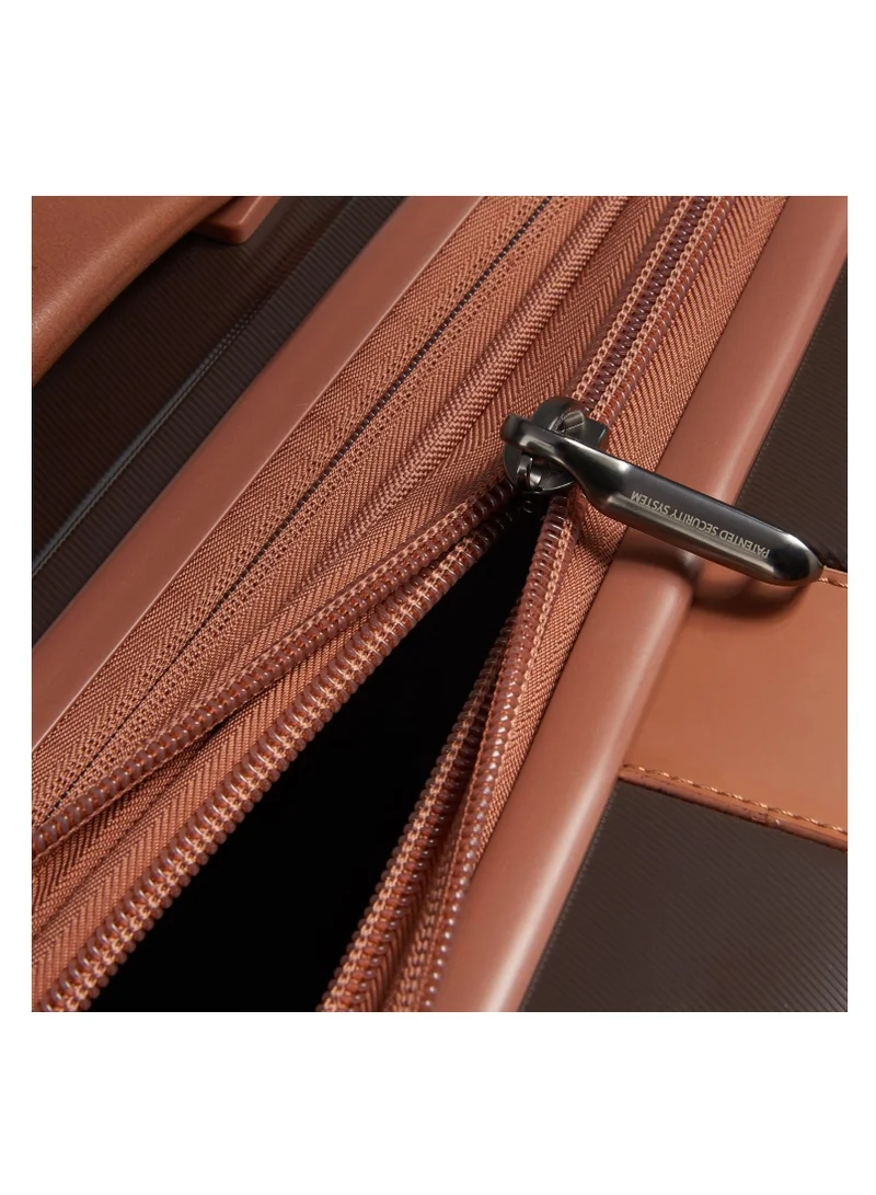 ديلسي _باريس Promenade Hard 2.0 55cm Hardcase 4 Double Wheel Expandable Cabin Luggage Trolley Chocolate