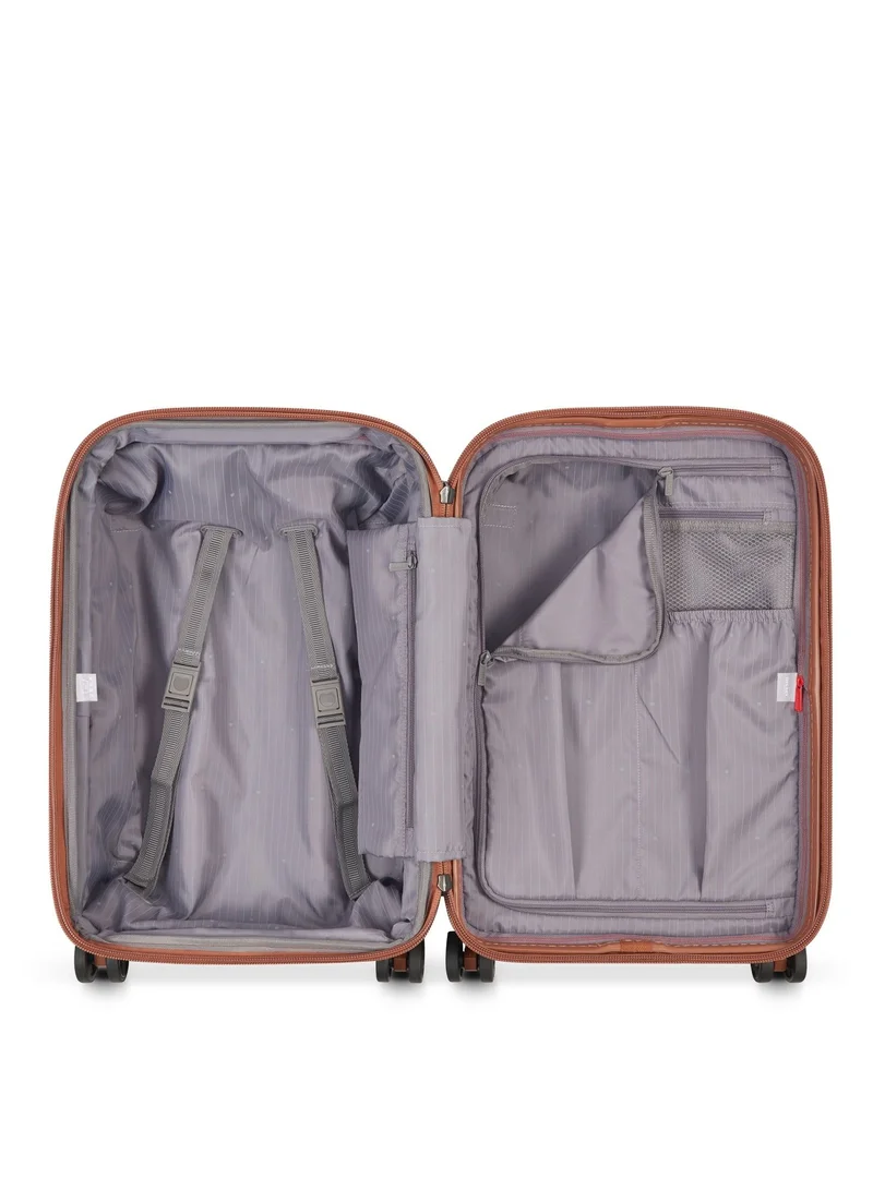 ديلسي _باريس Promenade Hard 2.0 55cm Hardcase 4 Double Wheel Expandable Cabin Luggage Trolley Chocolate