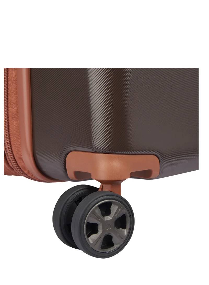 ديلسي _باريس Promenade Hard 2.0 55cm Hardcase 4 Double Wheel Expandable Cabin Luggage Trolley Chocolate