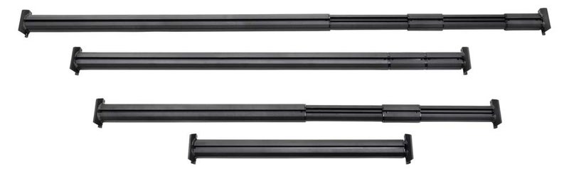 Yakima SideBar Short Bed Side Rails for Overhaul HD and Outpost HD Full Adjustable from 36 to 64 Inches Holds 100 Pounds Black Set of 2