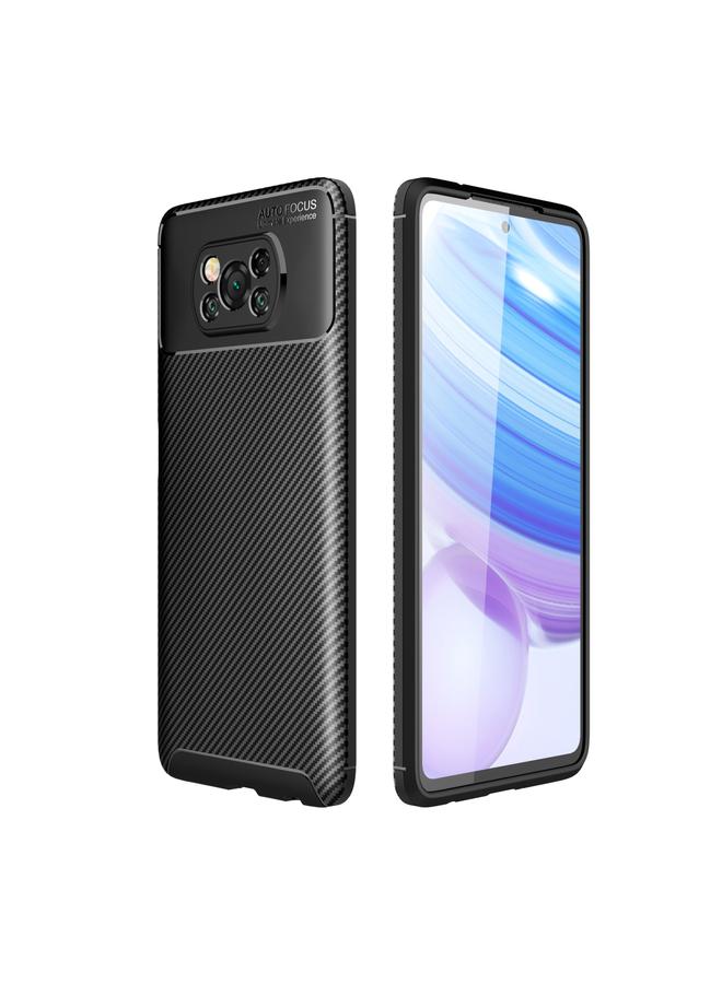 Case For Xiaomi POCO X3 Carbon Fiber Texture Shockproof TPU Case