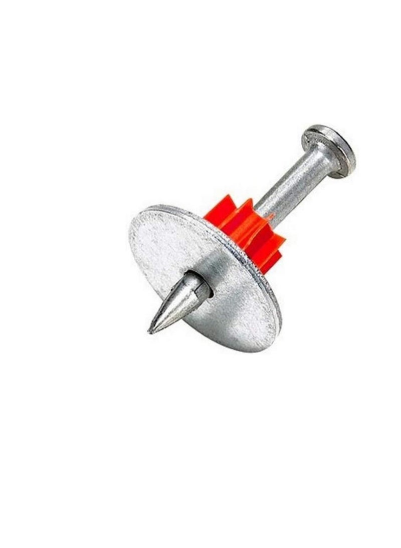 Powder Fastening Systems Fastener Pin With Metal Washer 27mm Washered Pins,100 Pack - Image 2