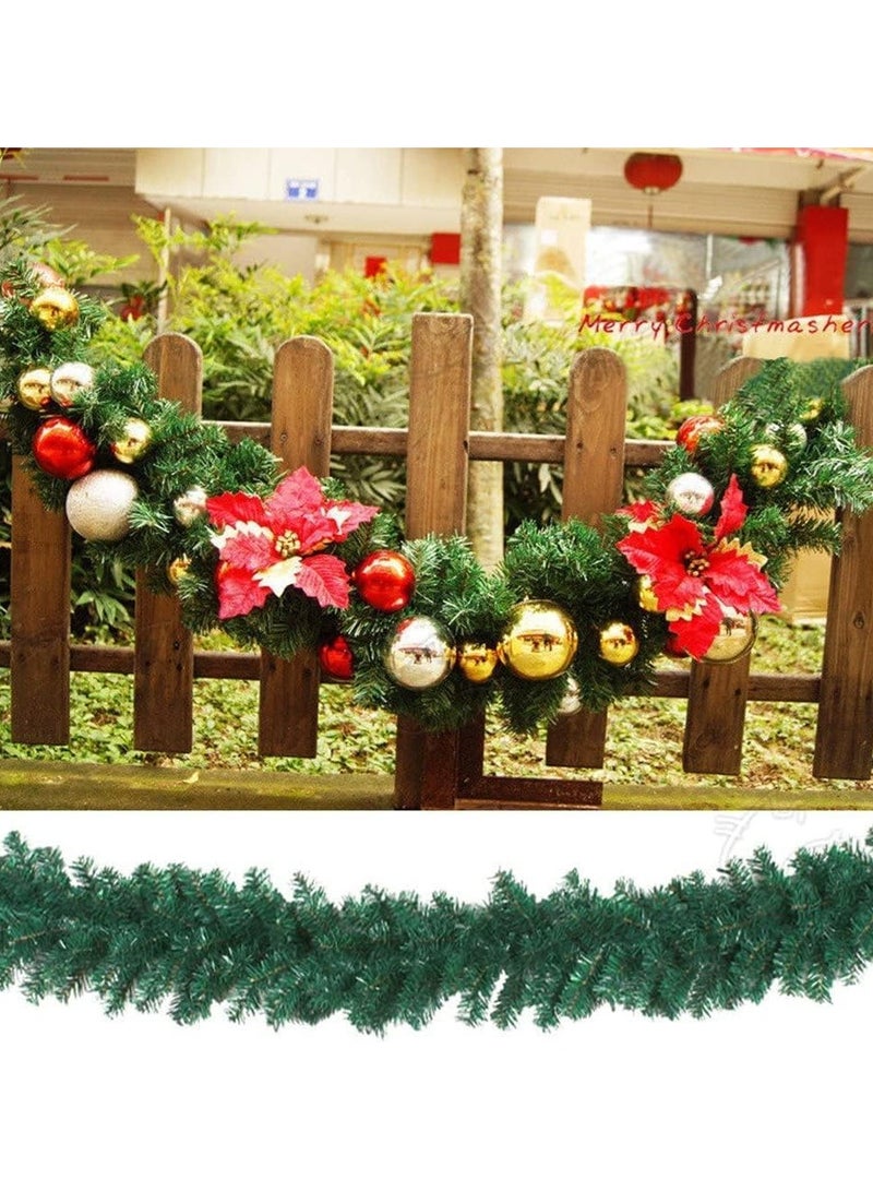 تابيت زينة أكاليل الكريسماس 270 سم ديكور إكليل صناعي للمنزل مع 300 فرع إكليل الصنوبر الأخضر السميك لشجرة الكريسماس ديكورات الكريسماس للمنزل الداخلي والخارجي - Image 5